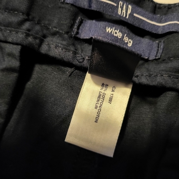 GAP Dark Blue Wide Leg Cotton Pant Size 8 - Picture 8 of 11